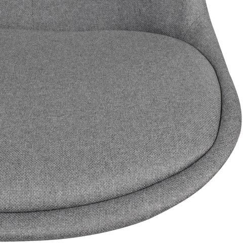 Rootz Office Chair - Swivel Bucket Chair - Swivel Chair - Fabric - Light Gray