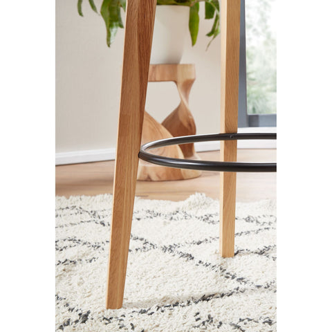 Rootz Standing Table - Bar Table - Bistro Table - High Table - Round - Scandinavian - Oak Wood - Round - White - 60 x 110 x 60 cm