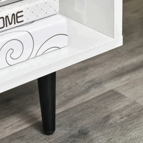Rootz TV Cabinet - TV Table - Storage Cabinet - TV Stand - Cabinet - White - 120 cm x 40 cm x 55 cm