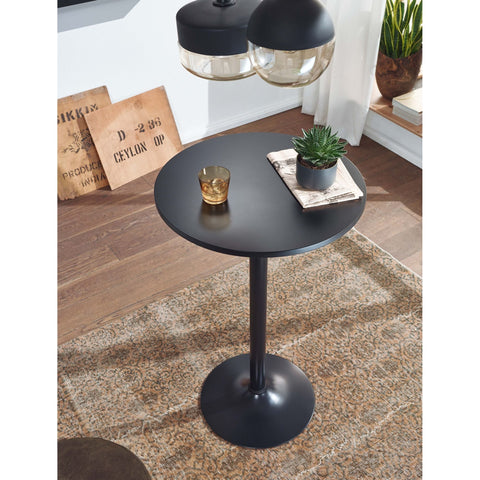 Rootz Standing Table - High Table - Bistro Table - Round Standing Table - Bar Table - Metal - Wood - Ø 60 cm - Black