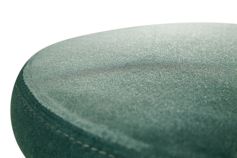 Rootz Bar Stool - Kitchen Stool Fabric-Metal Design - Velvet - Green - Backrest-Free - Adjustable Height 58-79 cm