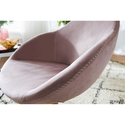 Rootz Lounge chair - Relax Armchair - Armchair - Office chair - Bucket seat - Velvet - Pink - Gold