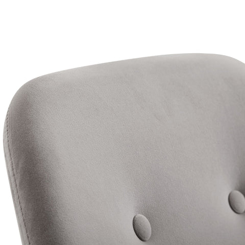 Rootz Rocking chair - Relax chair - Armchair - Relax Armchair - Swing function - Velvet - Iron - Hevea Solid Wood - Light gray / Dark gray