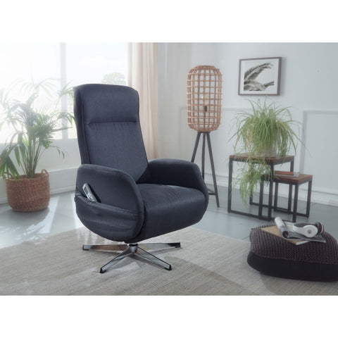Rootz Relax Sessel - Massagesessel - Massagefunktion - Stoff - Liegefunktion - Hellgrau - Fernbedienung - Massage