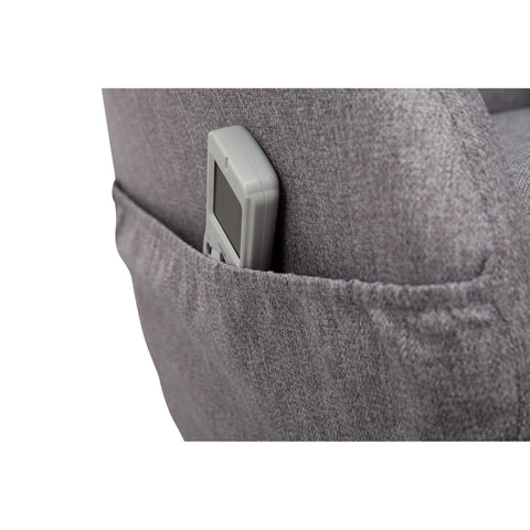 Rootz Relax Sessel - Massagesessel - Massagefunktion - Stoff - Liegefunktion - Hellgrau - Fernbedienung - Massage