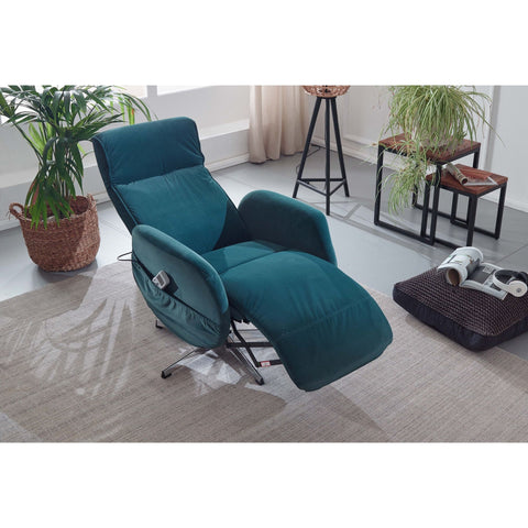 Rootz Relax Sessel - Massagesessel - Massagefunktion - Stoff - Liegefunktion - Hellgrau - Fernbedienung - Massage