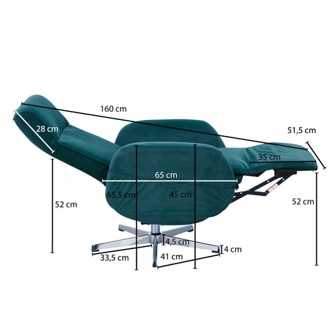 Rootz Relax Sessel - Massagesessel - Massagefunktion - Stoff - Liegefunktion - Hellgrau - Fernbedienung - Massage