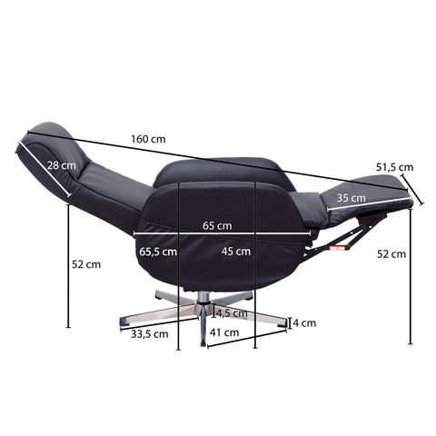 Rootz Relax Armchair - Massage chair - Massage function - Artificial leather - Reclining function - Light gray - Remote control - Massage