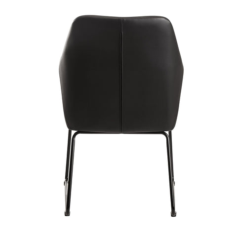 Rootz Dining room chair - Kitchen chair - Chair - Armchair - Artificial leather - Metal - Black