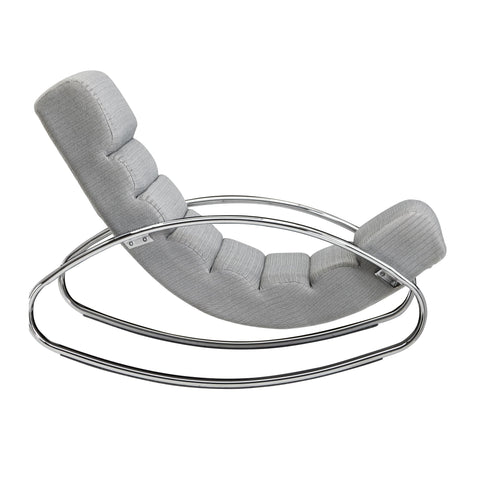 Rootz Relax armchair - Lounge chair - Rocking chair - Tumbler function - Armchair - Swinging Lounger - Lounger - Light gray - Silver - Upholstered