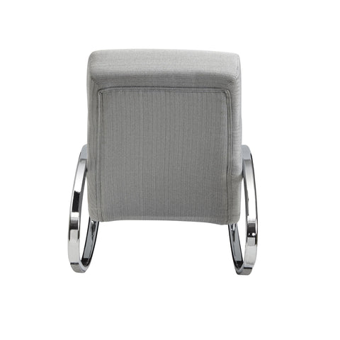 Rootz Relax armchair - Lounge chair - Rocking chair - Tumbler function - Armchair - Swinging Lounger - Lounger - Light gray - Silver - Upholstered