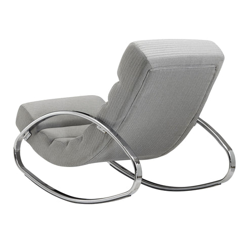 Rootz Relax armchair - Lounge chair - Rocking chair - Tumbler function - Armchair - Swinging Lounger - Lounger - Light gray - Silver - Upholstered