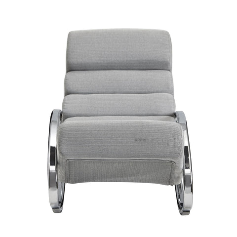 Rootz Relax armchair - Lounge chair - Rocking chair - Tumbler function - Armchair - Swinging Lounger - Lounger - Light gray - Silver - Upholstered