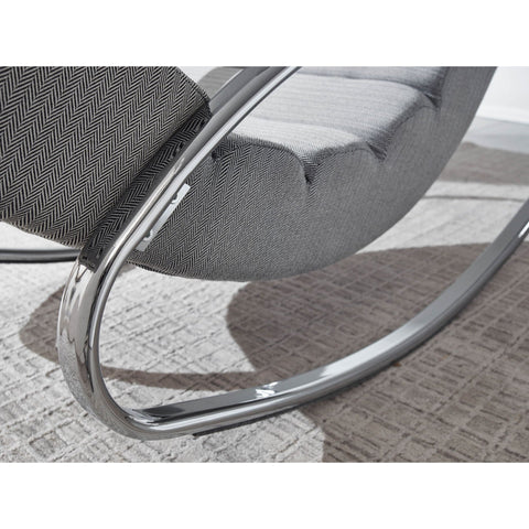 Rootz Relax armchair - Lounge chair - Rocking chair - Tumbler function - Armchair - Swinging Lounger - Lounger - Light gray - Silver - Upholstered