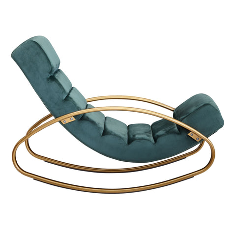 Rootz Relaxstoel - Loungestoel - Schommelstoel - Tuimelfunctie - Fauteuil - Schommelstoel - Ligstoel - Groen/Blauw/Roze - Goud - Fluweel