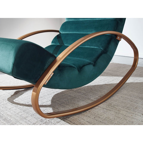 Rootz Relaxstoel - Loungestoel - Schommelstoel - Tuimelfunctie - Fauteuil - Schommelstoel - Ligstoel - Groen/Blauw/Roze - Goud - Fluweel