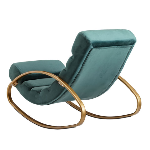 Rootz Relaxstoel - Loungestoel - Schommelstoel - Tuimelfunctie - Fauteuil - Schommelstoel - Ligstoel - Groen/Blauw/Roze - Goud - Fluweel