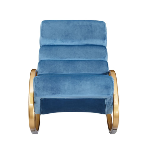 Rootz Relaxstoel - Loungestoel - Schommelstoel - Tuimelfunctie - Fauteuil - Schommelstoel - Ligstoel - Groen/Blauw/Roze - Goud - Fluweel