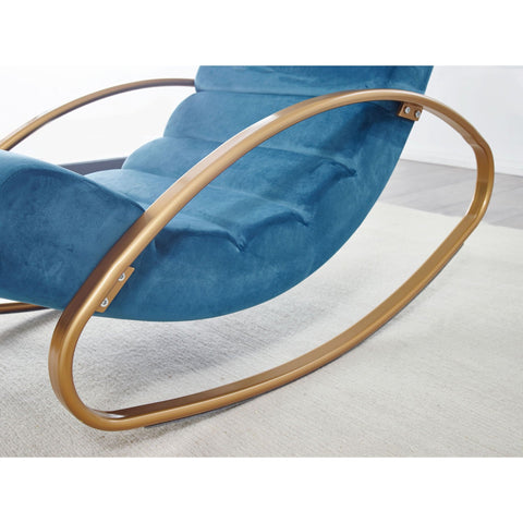 Rootz Relaxstoel - Loungestoel - Schommelstoel - Tuimelfunctie - Fauteuil - Schommelstoel - Ligstoel - Groen/Blauw/Roze - Goud - Fluweel