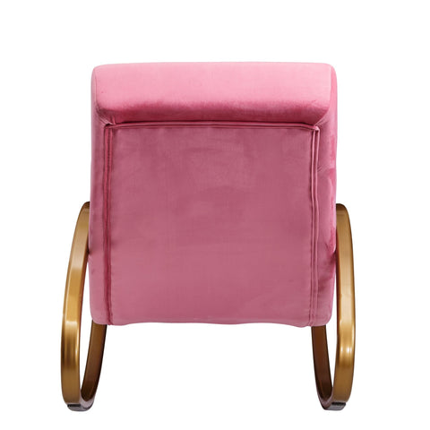 Rootz Relaxstoel - Loungestoel - Schommelstoel - Tuimelfunctie - Fauteuil - Schommelstoel - Ligstoel - Groen/Blauw/Roze - Goud - Fluweel