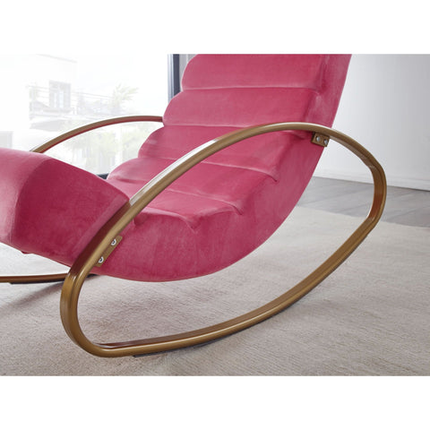 Rootz Relaxstoel - Loungestoel - Schommelstoel - Tuimelfunctie - Fauteuil - Schommelstoel - Ligstoel - Groen/Blauw/Roze - Goud - Fluweel