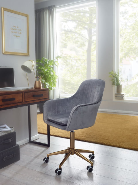 Rootz Desk Chair - Design Swivel Chair with Backrest - Height Adjustable - 120kg Work Chair - Shell Chair with Castors