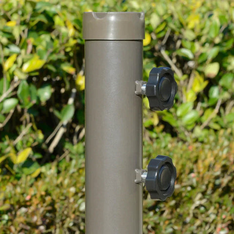 Rootz Cantilever Umbrella - Parasol Cantilever - Parasol - Umbrella - Sun Protection - With Double Roof - Polyester/steel - Light Grey