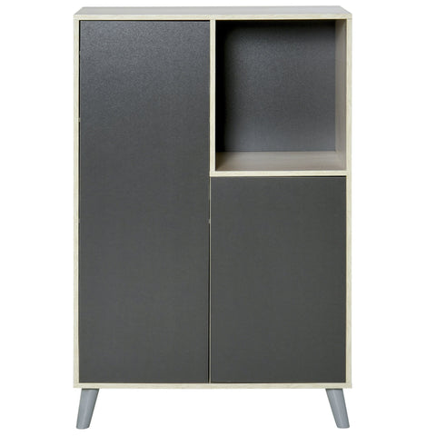 Rootz Bookcase - Filing Cabinet - Standing Cabinet - MDF - Dark Gray - 80 x 40 x 120 cm