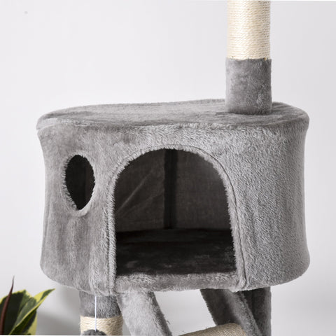 Rootz climbing tree - Scratching post - Adjustable to ceiling - Chipboard - Light gray