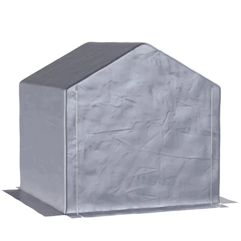 Rootz Foil Garden Shed - Garden Shed - Foil Garage - Carport Canopy - Galvanized Steel - Outdoor - Grey - 2 x 2 x 2 m