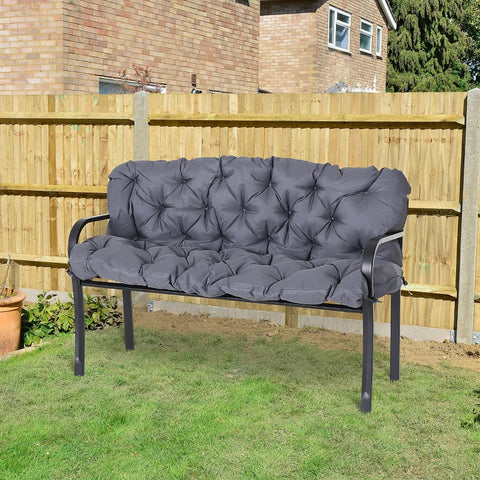 Rootz Bench Cushion - Seat Cushion - Garden Patio Bench Swing Chair - Replacement Seat Pad - Cushions Backrest - Dark grey - 98 cm x 150 cm x 8 cm