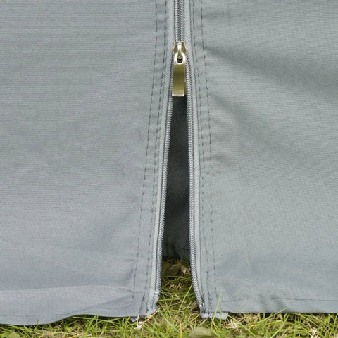 Rootz Garden Pavilion - Pavilion - Party Tent - Garden Tent With 4 x Side Walls - Gray - 3 x 3 m