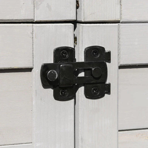 Rootz Garden Shed - Garden Storage Shed - Garden Cabinet - Tool Shed - Garden Tool Shed - Light Gray - 90 x 63 x 200 cm