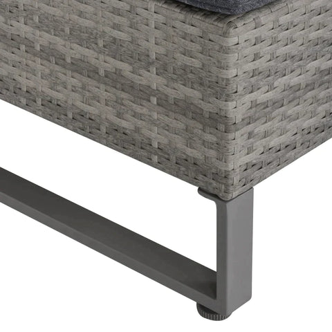 Rootz Garden Furniture - Garden Set - Lounge Set - Lounge Furniture - Storage Box - Side Table - Seat Cushion - Grey