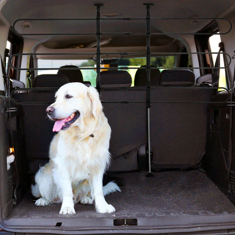 Rootz Hondenhek voor de kofferbak - Eenvoudig te installeren - Robuust en vormvast - Staal - Zwart - 150 x 9 x 124 cm