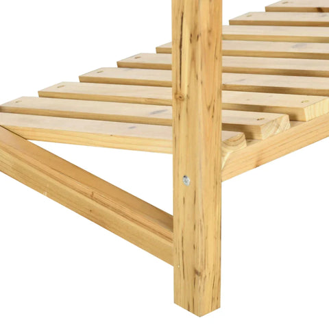 Rootz Wine Rack - 2 Shelf Wine Rack - Weather Resistant - Solid Wood - Natural - 74cm x 45cm x 111cm