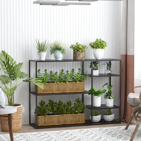 Rootz Storage Rack - Free-standing Shelf - 4 Open Shelves -  Living Room - Garage - Warehouse - Home - Office - 120 cm x 35 cm x 87.5 cm