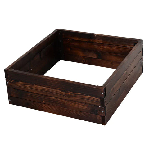 Rootz Raised Bed - Plant Box - Vegetable Bed - Herb Bed - Solid Wood - Dark Brown - 60 x 60 x 23 cm