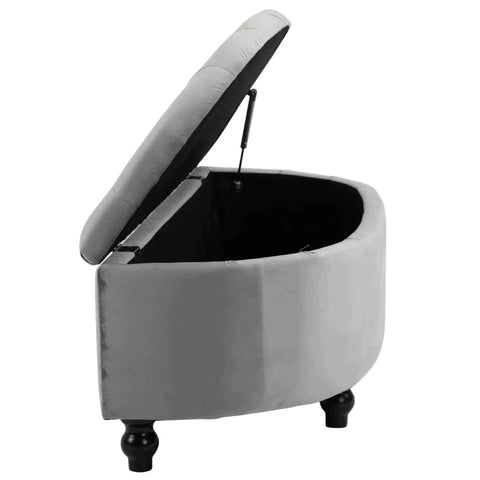 Rootz Bench - Stool - Chest Of Drawers - Storage Box - Footstool With Storage Space - Velvet-touch Rubber Wood - Grey - 120 x 46 x 42 cm