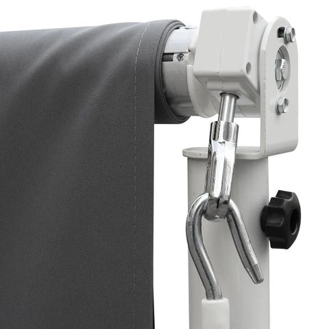 Rootz Awning - Stand Awning - Garden Awning - Folding Arm Crank - Grey-  4 x 3 m