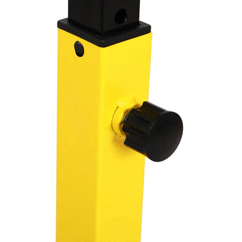 Rootz Pull-up Bar - Dip Station - Adjustable Parallel Bar - Pull Up Power Tower - Geel/ Zwart - 66cm x 75cm x 119cm