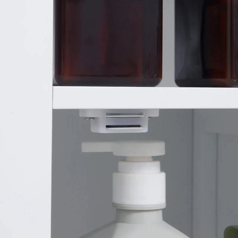 Rootz Badkamermeubel - 1 Vak - 1 Kast - Kastdeur In Rotan Look - MDF - Hout - Wit - 35 cm x 32 cm x 80 cm