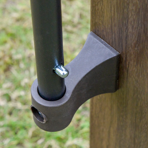 Rootz Pavilion - Pergola - Steel - UV resistant - Coffee brown - 3.45 x 3.45 x 2.5 m