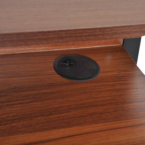 Rootz Schreibtisch – Computertisch – Bürotisch – Computertisch – Schublade – verarbeitetes Holz – Stahl – Braun – Schwarz