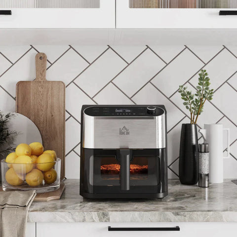 Rootz Hot Air Fryer - Oil-Free Frying - Frying - Baking - Reheating - Easy Cleaning - Black - 31 x 37.5 x 32cm