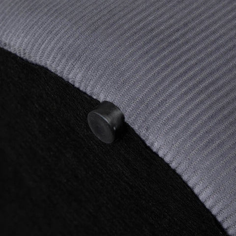 Rootz Stool Ottoman - Set Of Two - With Storage Space - Soft Padding - Cover In Corduroy Look - Grey - 40 x 40 x 41cm