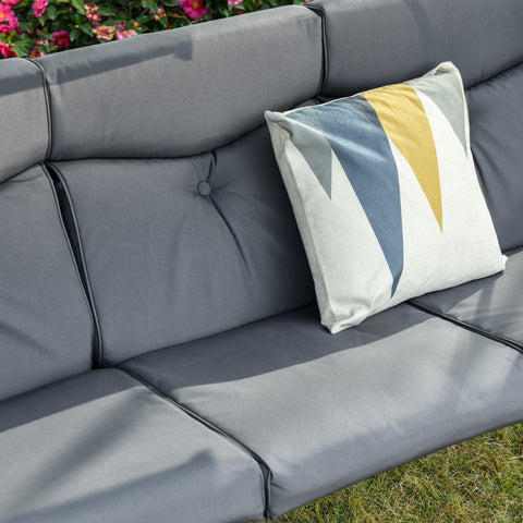 Rootz Gartenschaukel – Stahl/Polyester – 3-Sitzer-Schaukel – Modern – Grau/Schwarz – 278 x 125 x 177 cm