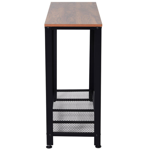 Rootz Console Table - Sideboard - Side Table - Open Shelf - Brown - Black - 101 x 35 x 80 cm