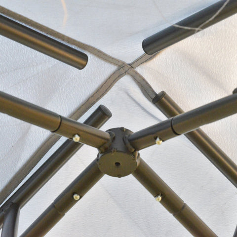 Rootz Garden pavilion - Party tent - 4x Side walls - Polyester - Gray - 294 x 294 x 265 cm