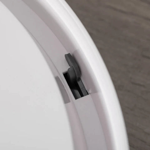 Rootz Pet Feeder - 6 Compartment Pet Feeder for Cats - Pet Feeder with Digital Timer - LED Display - White + Grey - Ø30.5 x 7.2H cm